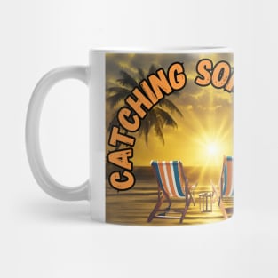 Catching some rays. Sun, Chill, Beach. Mug